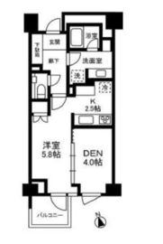 ブランズ六本木 4階 間取り図