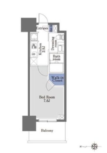 プライムメゾン早稲田 1202 間取り図