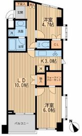 THE パームス代々木上原ヴェールテラス 304 間取り図