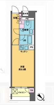 カスタリア銀座3 1302 間取り図