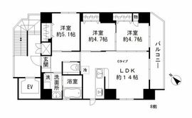 ムーム蔵前 801 間取り図