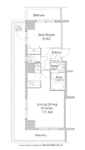 コンフォリア白金高輪 601 間取り図