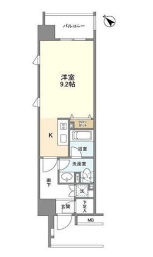 クリオ五反田 13階 間取り図