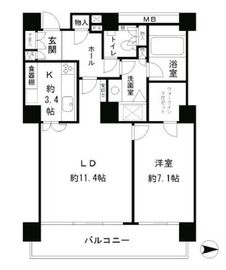 リバーポイントタワー 1004 間取り図