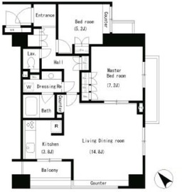 パークアクシス南麻布 206 間取り図