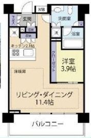 イクサージュ目黒 3階 間取り図