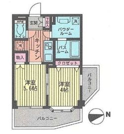日神デュオステージ中野坂上NEXT 6階 間取り図