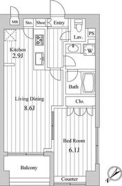 スペーシア三軒茶屋弐番館 219 間取り図