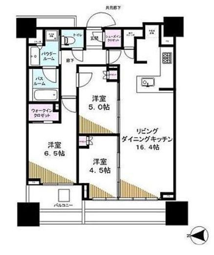 シティタワー銀座東 20階 間取り図