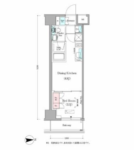 アーバネックス蔵前 304 間取り図