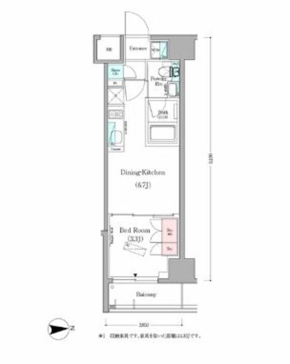 アーバネックス蔵前 505 間取り図