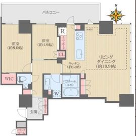 ブリリアタワー上野池之端 24階 間取り図