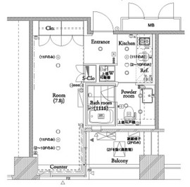 ザ・タワー芝浦 4階 間取り図