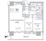 パークコート浜離宮ザ・タワー 26階 間取り図