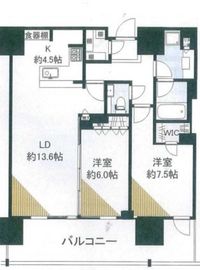 グランドヒルズ恵比寿 18階 間取り図