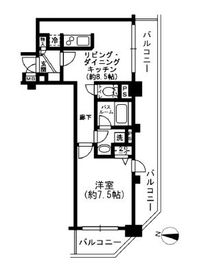 レジディア神田東 1303 間取り図