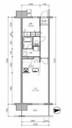 ロイヤルパークス西新井 1229 間取り図