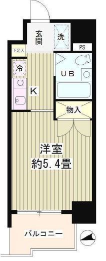 フォレスタ御苑前 204 間取り図