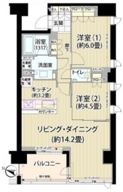 ガーデニエール砧レジデンス 514 間取り図