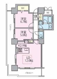 ロイヤルパークスタワー南千住 801 間取り図