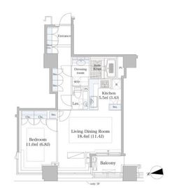 シティタワー高輪 14階 間取り図