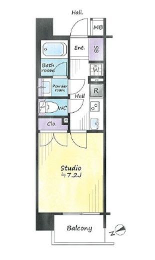 セレビア新宿御苑前 5階 間取り図