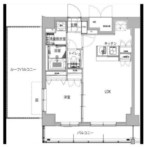 ハーモニーレジデンス品川ウエスト#002 8階 間取り図