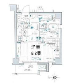 デュオステージ本郷 4階 間取り図