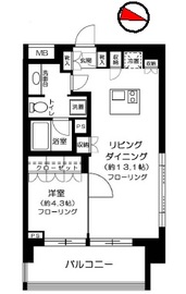 イクサージュ目黒 2階 間取り図