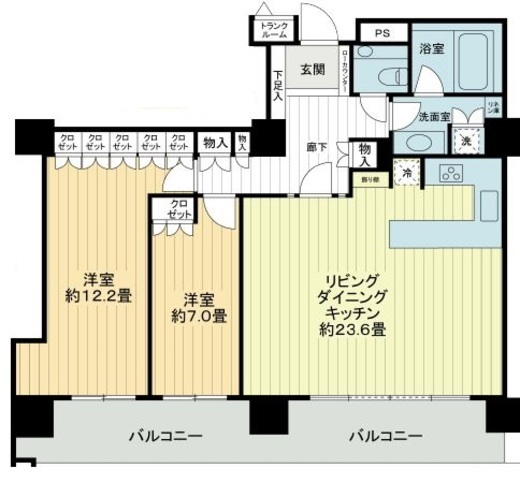 コスモポリス品川 21階 間取り図