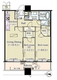 パークタワーグランスカイ 5階 間取り図