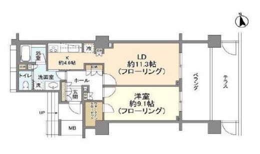 御殿山ハウス 1階 間取り図