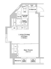 コンフォリア西新宿 1101 間取り図