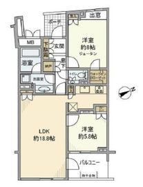 神楽坂トワイシアヒルサイドレジデンス 2階 間取り図