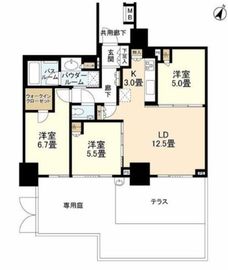 シティテラス大井仙台坂ヒルトップガーデン 1階 間取り図