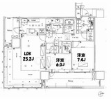 パークコート浜離宮ザ・タワー 15階 間取り図