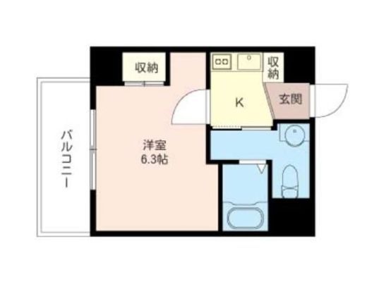 エスティメゾン南麻布 608 間取り図