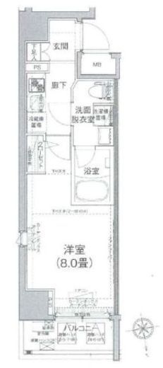 アイル大手町 5階 間取り図