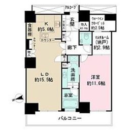 Wコンフォートタワーズ WEST 19階 間取り図