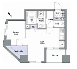 アムス八丁堀1 603 間取り図