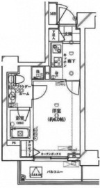 ガリシア浜松町 8階 間取り図