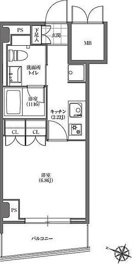 ヒューリック板橋 1008 間取り図