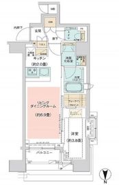 アジールコフレ中野坂上 5階 間取り図