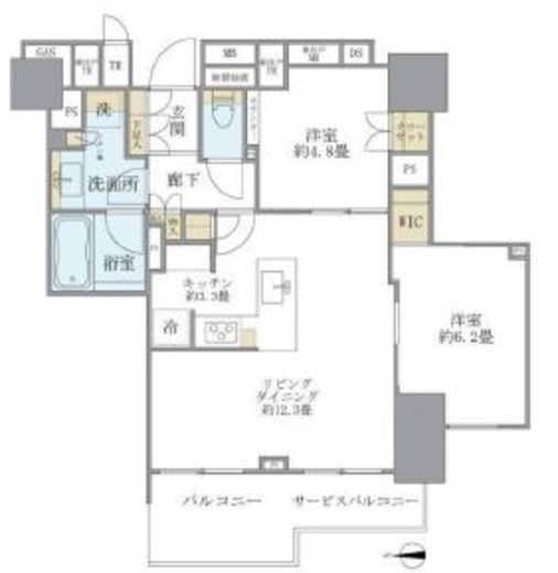 ブリリアタワー上野池之端 15階 間取り図