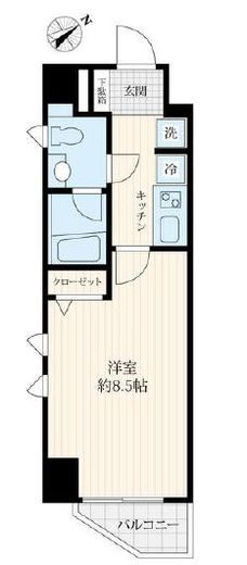 ログ門前仲町 2階 間取り図