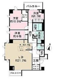 ザ・パークハウスグラン麻布仙台坂 2階 間取り図