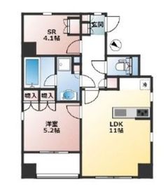 オープンレジデンシア銀座築地 8階 間取り図