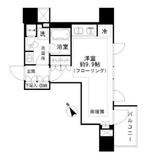 パークリュクス虎ノ門 10階 間取り図