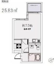 プロスパー上目黒 404 間取り図