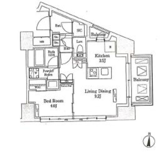 グランシエル南青山 401 間取り図